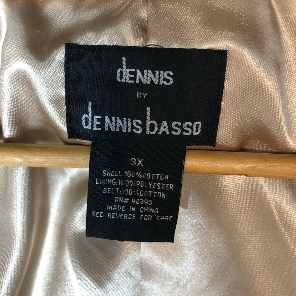 Dennis by Dennis Basso Sz 3X Animal Print Rain Trench Coat Belted Classic Retro - Picture 8 of 9